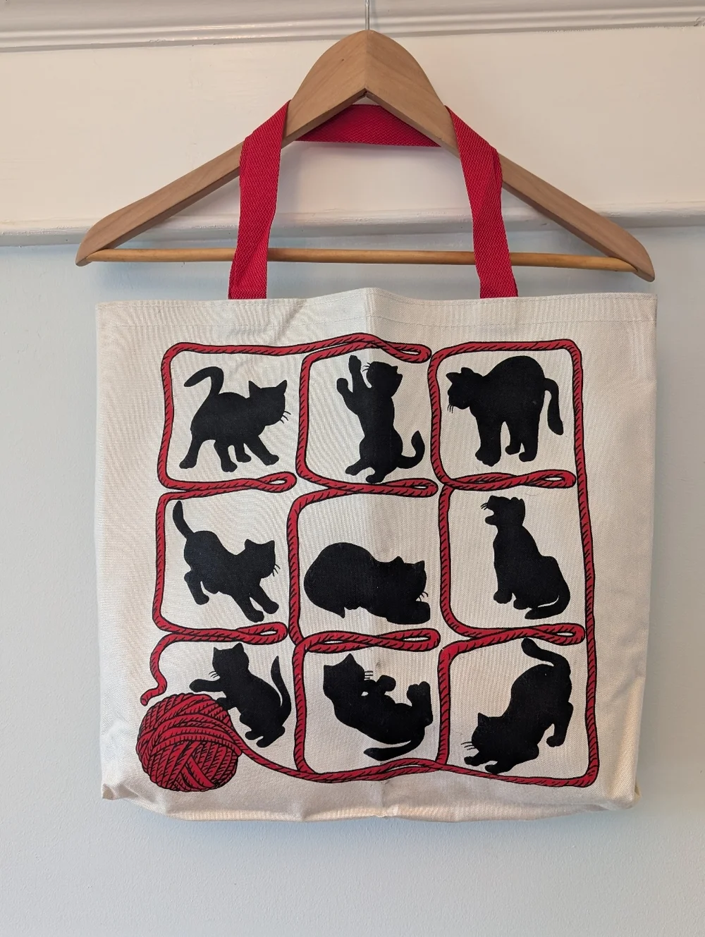 VTG Canvas Cat Tote Bag - Picture 2 of 6